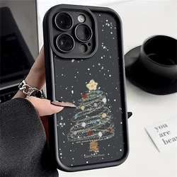 Festive Christmas Tree Design Shockproof Soft TPU Phone Case for iPhone 17 Pro Max (A628 Black)
