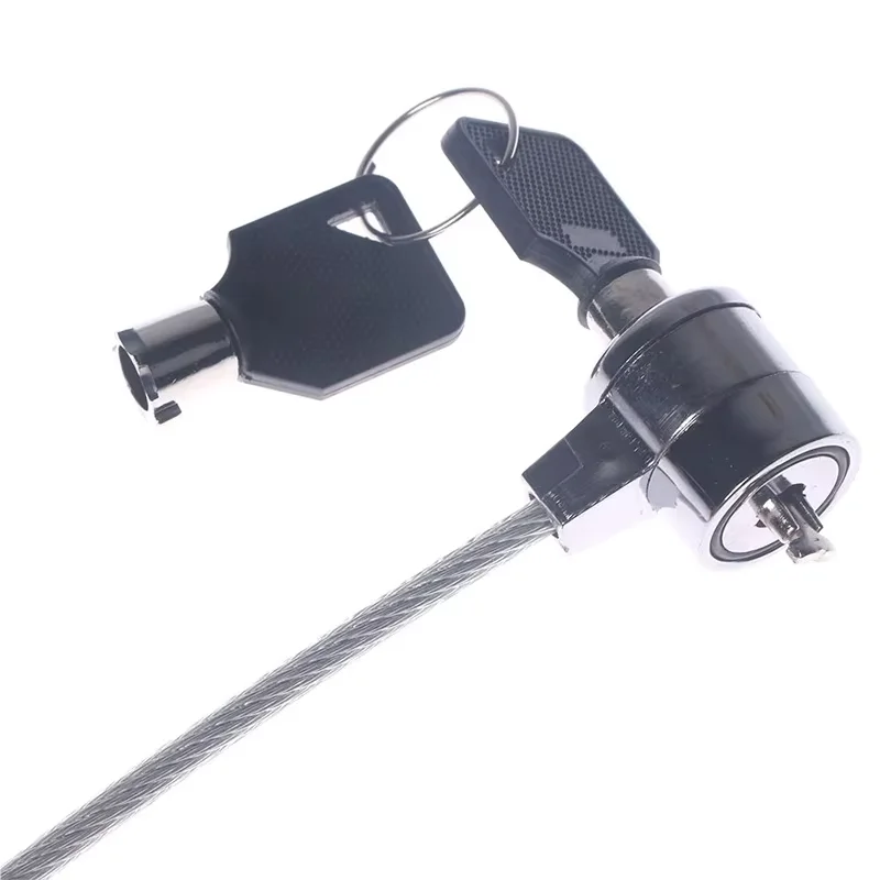 1.2m long and thick anti shear steel wire lock, secure anti-theft laptop lock, key lock