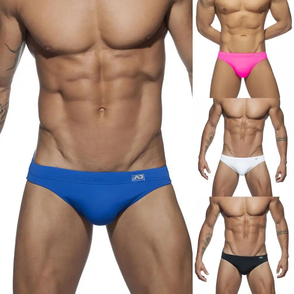 

Great Summer Men Swimwear Elastic Breathable Wear-resistant Swimming Trunks Thong Men Swimming Shorts for Holiday