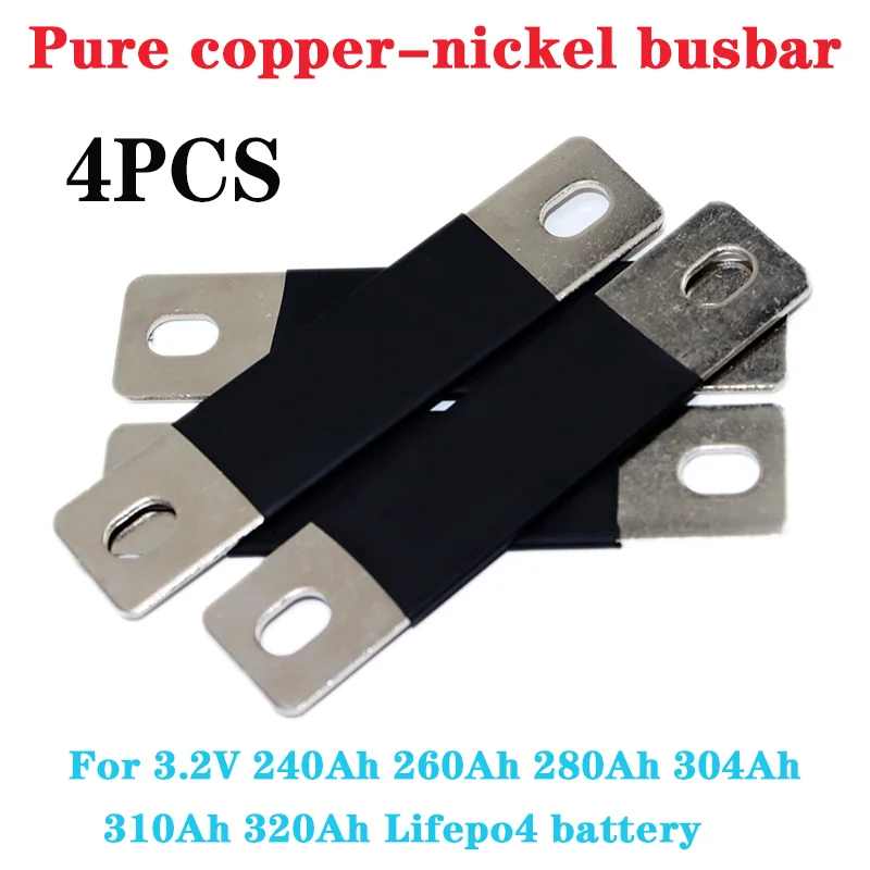 4 Pz Rame Puro Nichel Bordo Bus Bar Per Litio 3.2V Lifepo4 Connettore Batteria 260Ah 280Ah 310Ah Con Isolamento Pvc