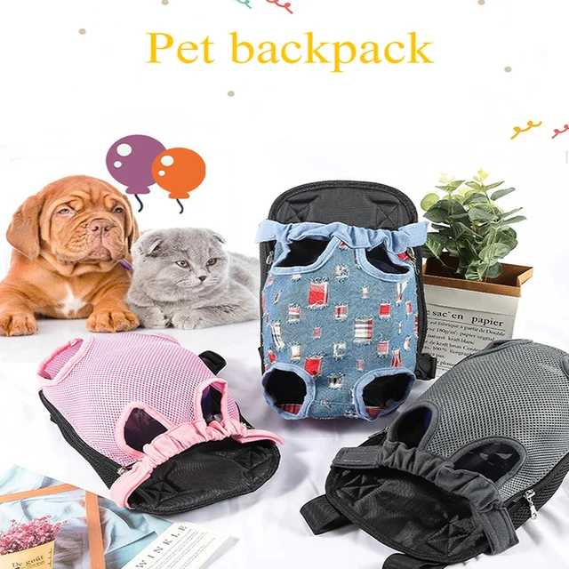 Breathable Cat/Dog Carrier Backpack, Portable Travel Pet Shoulder Bag with Chest Strap, Durable & Hands-Free Breathable Cat/Dog Carrier Backpack, Portable Travel Pet Shoulder Bag with Chest Strap, Durable & Hands-Free