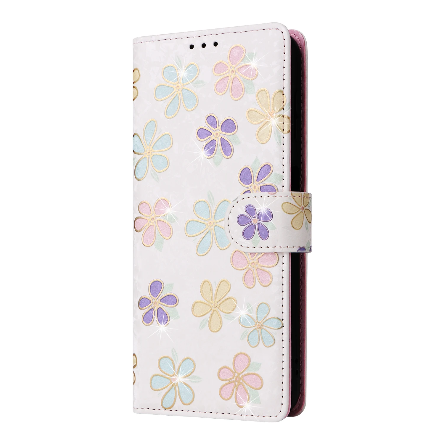 Floral Leather Wallet Phone Case