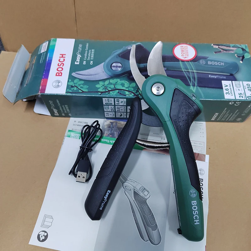 Bosch Cordless Secateurs EasyPrune USB Rechargeable Compact Scissors  Pruning Shears Gardening Plant Scissor Branch Pruner Tools