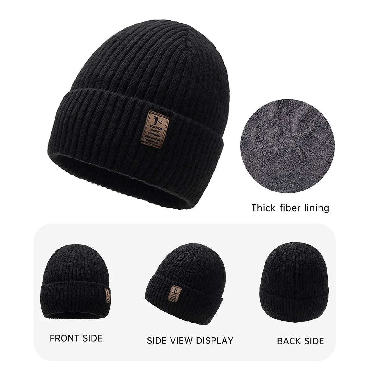 Men's Winter Knit Hat 2025 New Style Thickened Outdoor Warm Cotton Hat Windproof and Cold-Resistant Knitted Hat for Cycling, Sports, and Work