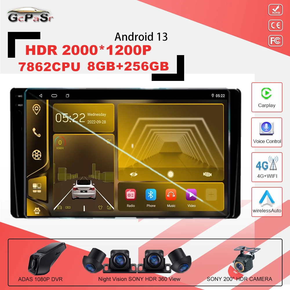 

Android для Toyota Sienna 3 XL30 2014 -2020 7862CPU 2din DVD видеорегистратор Wifi Mirror Link Bluetooth Сенсорный экран GPS