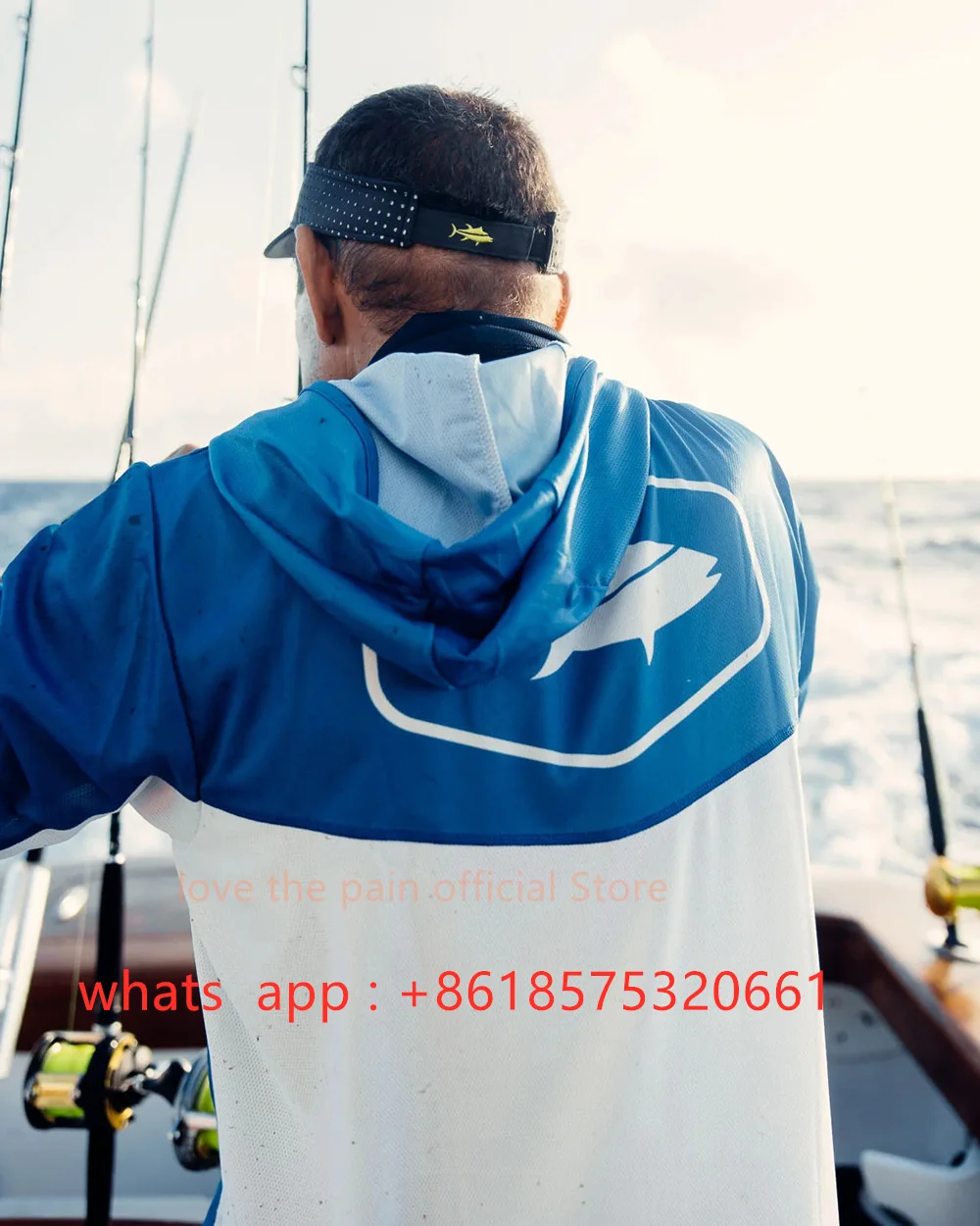 thumbnail image 1 of Camisetas de pesca de manga larga con capucha para hombre de Bill Fish Gear, ropa de rendimiento para pesca, camisas de pesca, camisetas de protección solar para pesca, 1 of 5