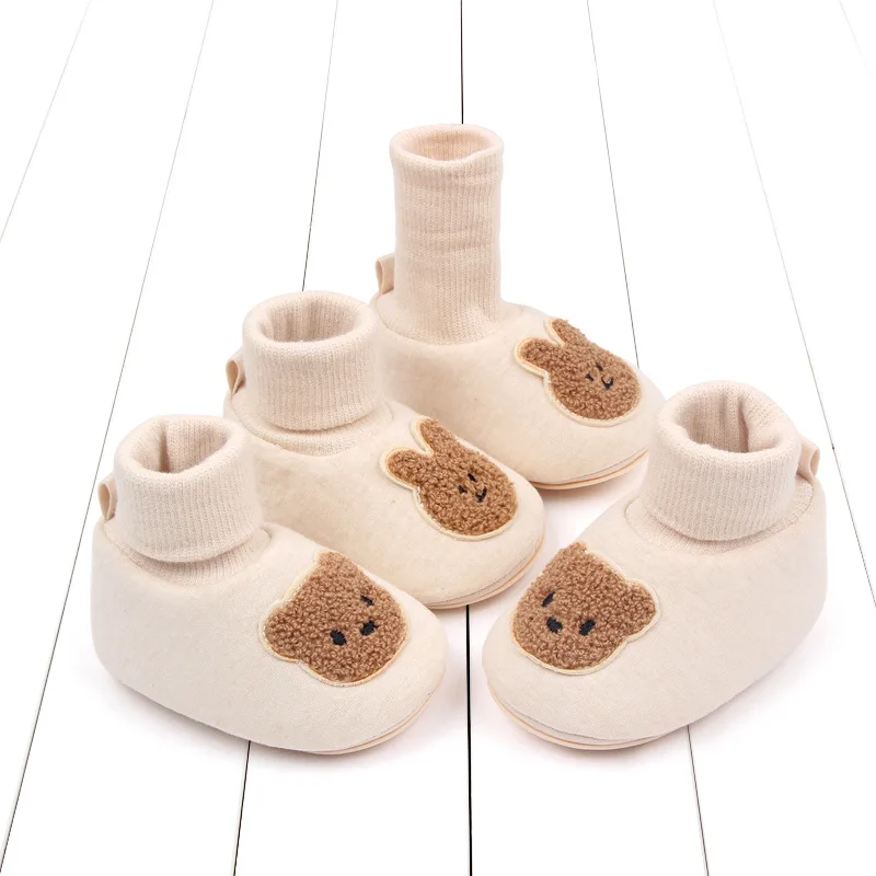 

Baby three-dimensional cartoon animal front shoes soft sole newborn solid color warm baby sleeve socks shoes BXC3071