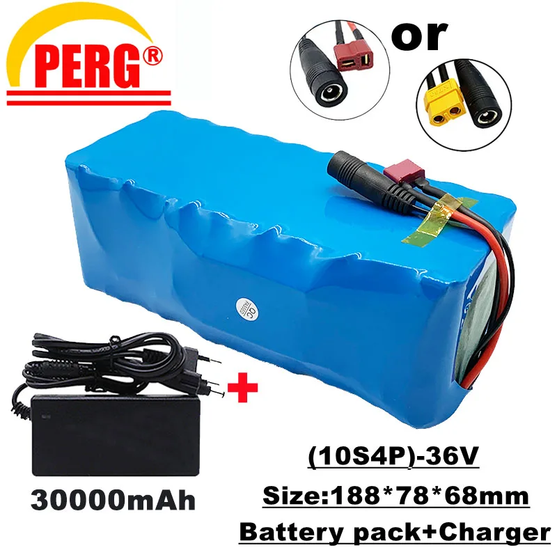 

36V battery pack, 1000 watts,10s4p, 30000mah, suitable for electric bicycles, equipped with integrated BMS +42v charger for sale