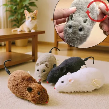 Electric Interactive Mouse Cat Toys Funny Plush Toy Smart Pet Interactive Cats Toys Fast Moving Mouse Pet Cat Accessories