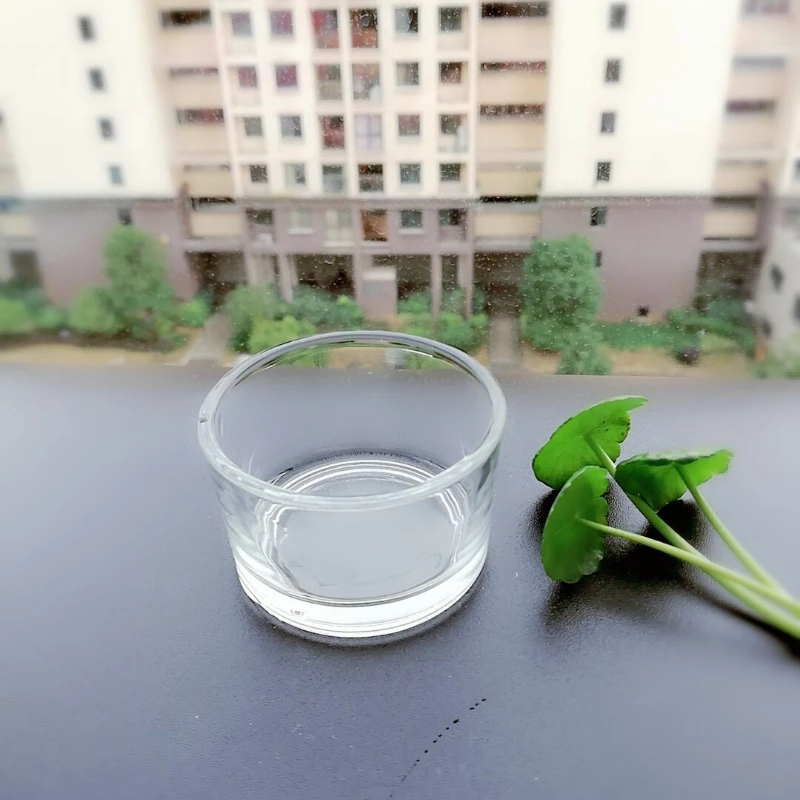 Small Tea Wax Glass Candle Holder Round Candle Glass 5pcs
