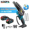 Koopa Tool 6-inch Mini Cordless Handheld Electric Chain Saw, Automatic Refueling System for Medium Size Log/Tree Cutting 1
