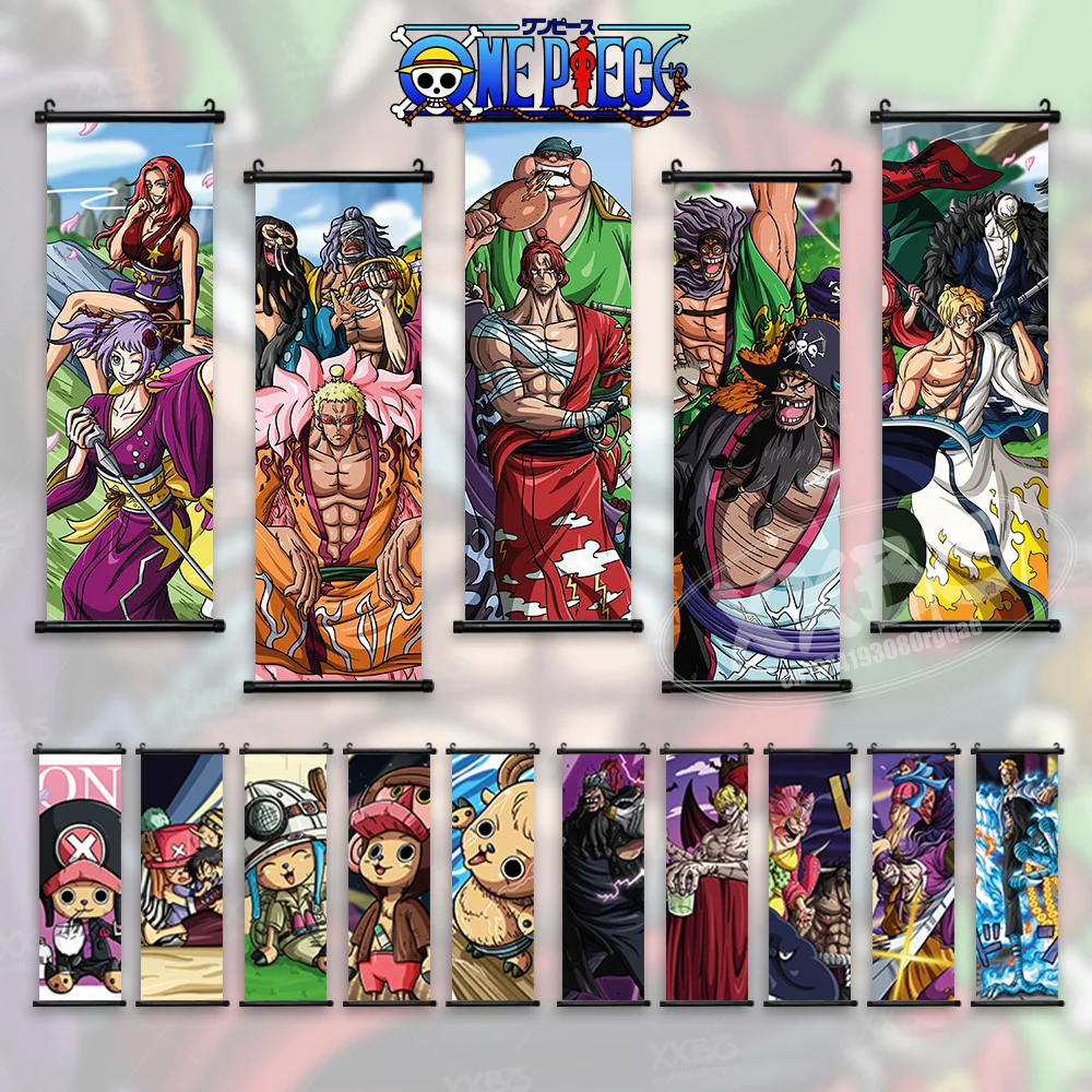 Un Pezzo Appeso Pittura Marco Anime Poster Kaido Home Decor Chopper Wall Art Big Mom Scrolls Immagini Katakuri Murale Yamato