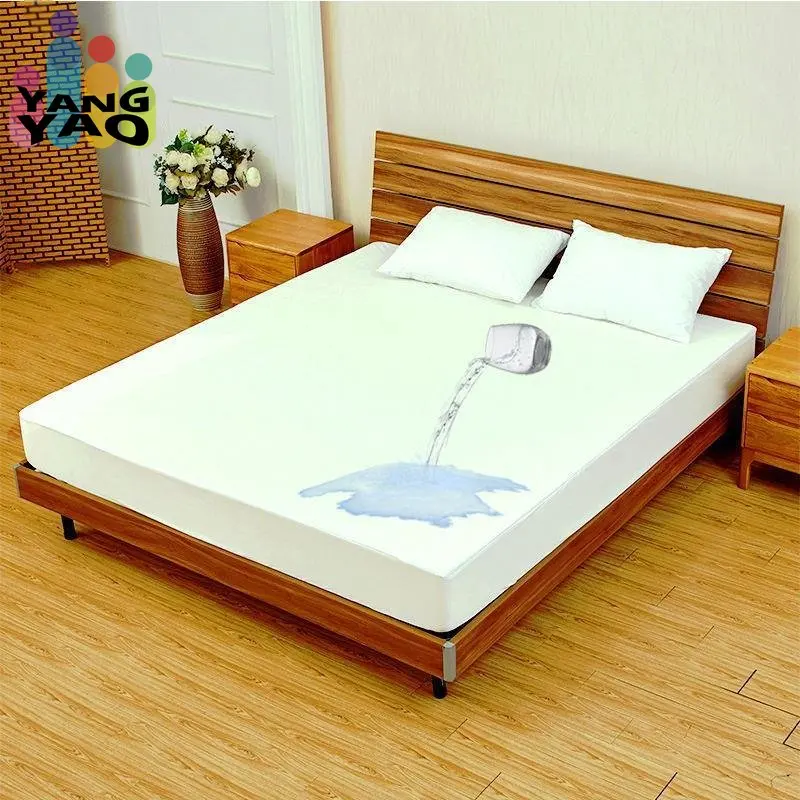 

Waterproof Mattress Cover Bamboo Fiber Terrycloth Mattress Protector Cover Anti-Mites Anti-slip Fitted Bed Sheet No Pillowcase