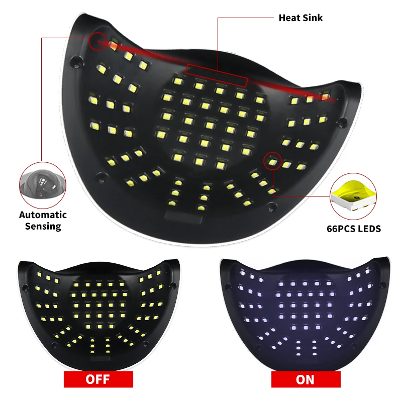 전문가용 45 LED 네일 램프 네일 폴리쉬 젤 경화 네일 드라이어 탈착식 베이스 경화 램프 타이머 센서 내장 네일 살롱 도구
