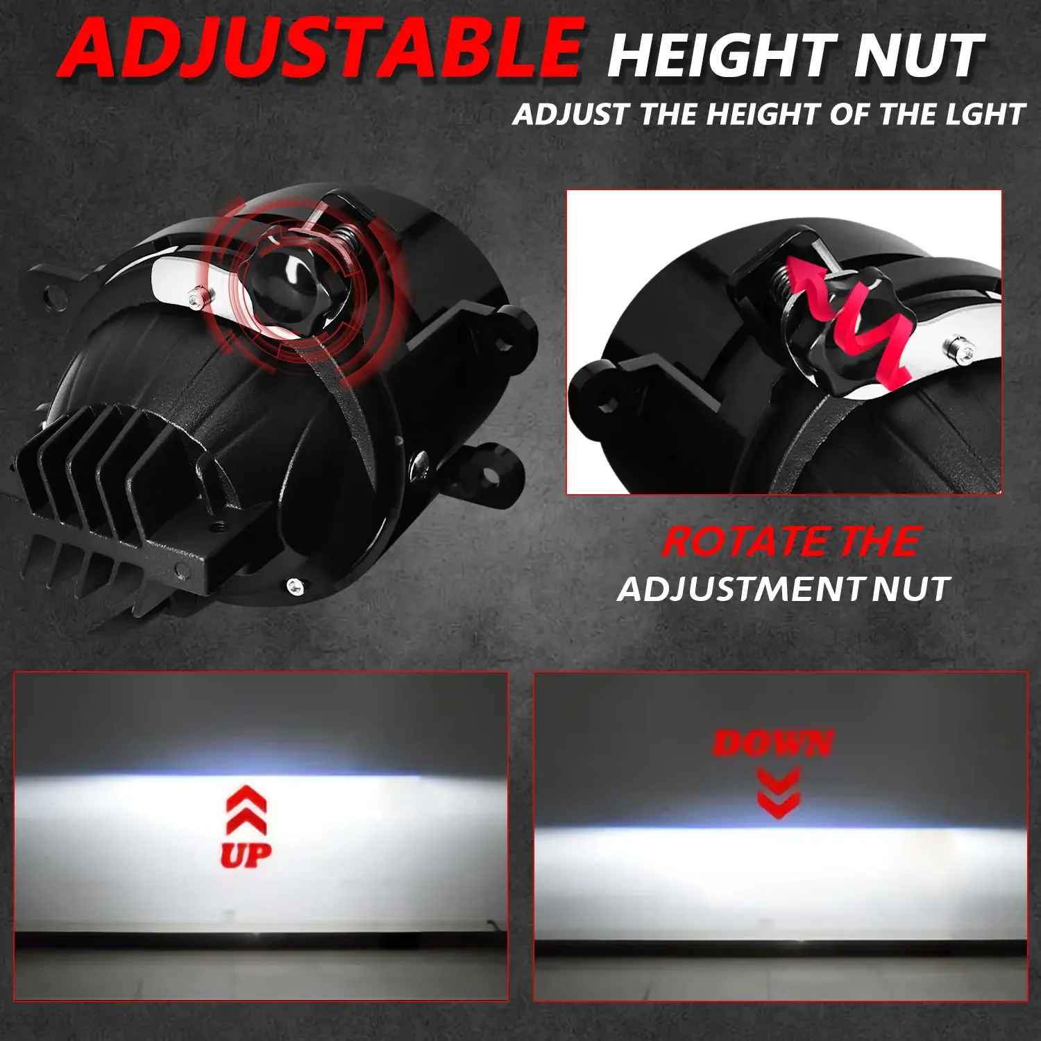 3inch Projector Headlight Turbo Canbus 1000W HID LED Projector Lens High+Low Bea