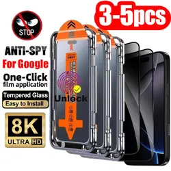 Protecteur d'écran en verre trempé Premium Privacy avec installation facile - Protection anti-espion, 3-5 pièces