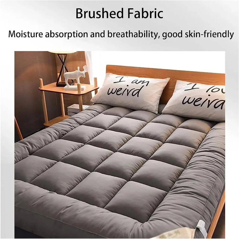 Japanese Futon Mattress Floor Roll Up Folding Soft Toppers Comfortable Tatami Mat Sleeping Pad For Twin Full Queen King Size Bed 6