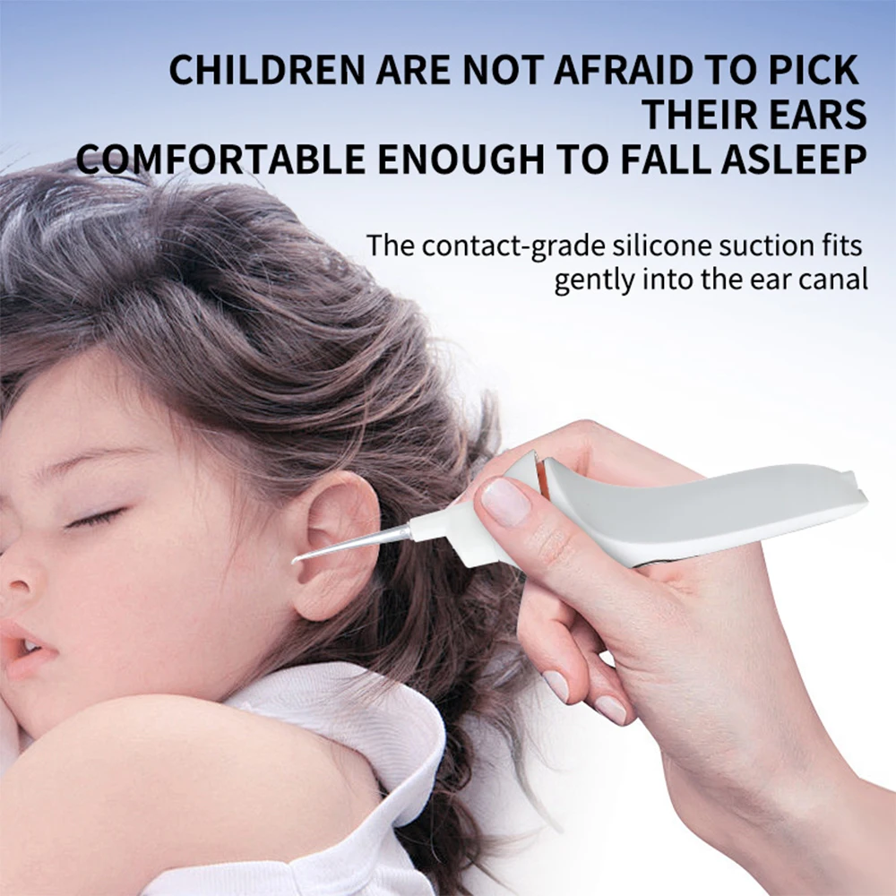 Luminous Electric Suction Ear Spoon Rechargeable Ear Pick LED Light Visual Ear Cleaner Wax Removal Tool for Children Adults 5