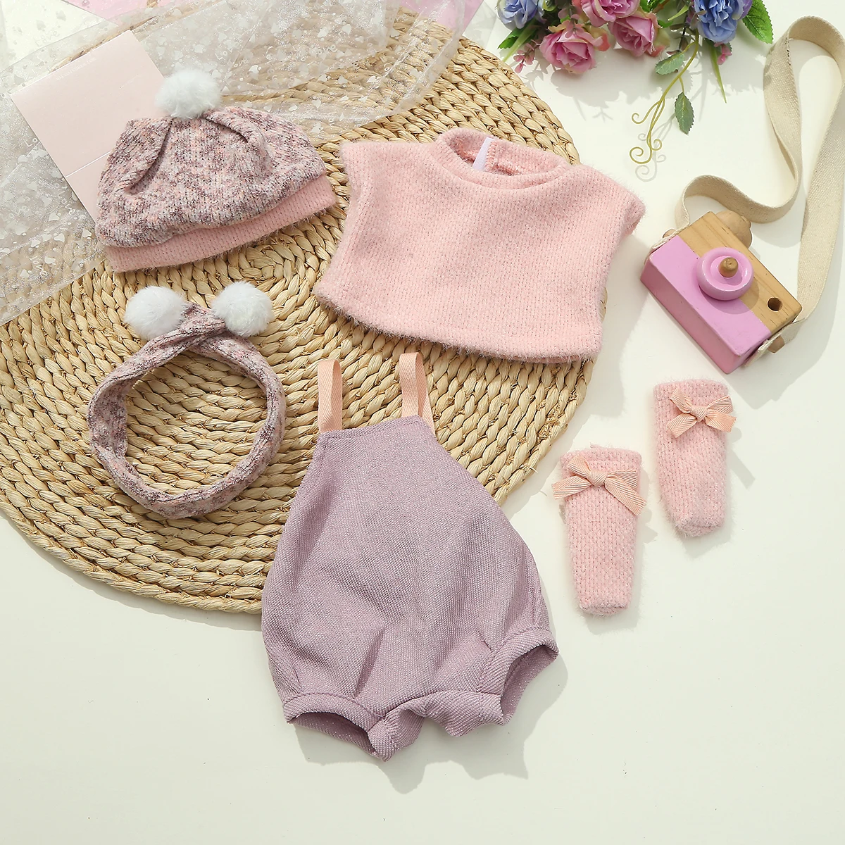 Puppenkleidung für 45 cm Babypuppen, DIY-Puppenzubehör für 45 cm große Puppen, Pullover, Overall, Kleidung für wiedergeborene Babypuppen – Detail 11