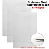 1/10/20Pcs Stainless Steel Woven Metal Mesh 15*20 cm,Welded Mesh Repair Car Bumper,Home Heat-resistant Metal Mesh, Welding tools 2