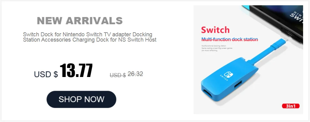 Switch Dock TV Dock for Nintendo Switch Accessories Docking Station USB Type C HUB to 4K HDMI USB 3.0 PD for Macbook Air M1 Pro