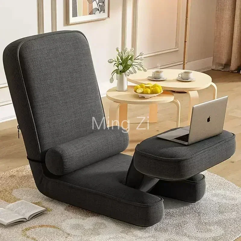 Adjustable Folding Lazy Sofa Floor Chaise Lounge Chair Futon with Back  Support
