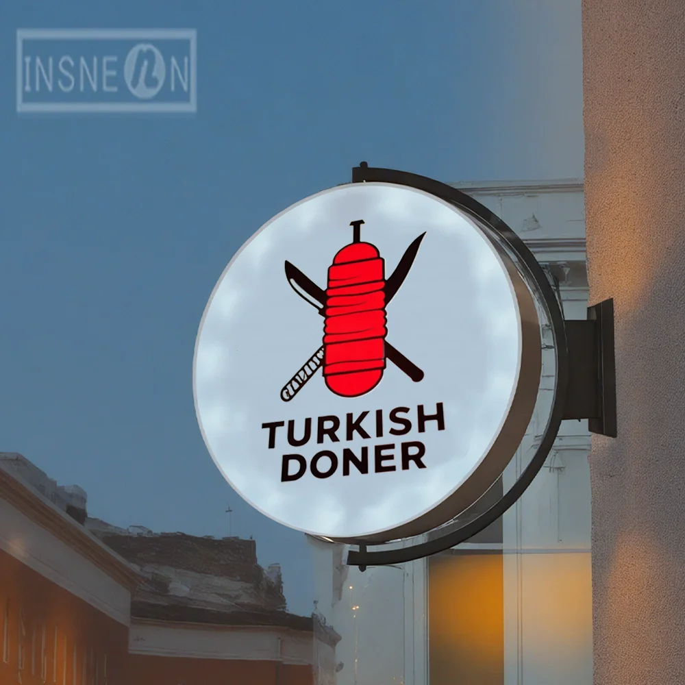 Why This Custom 360 Rotating Light Box Signage Is the Only Wall Light ...