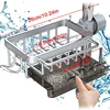 Kitchen Sink Faucet Organizer Shelf Metal Storage Rack Soap Sponge Holder Filter Basket Water Strainer Adjustable Switch Rack 6
