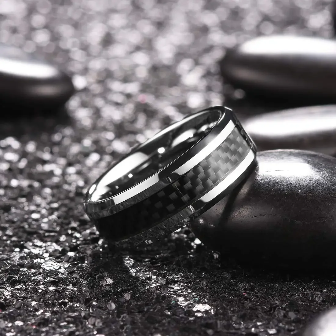 Vintage Silver Color Titanium Stainless Steel Rings for Men