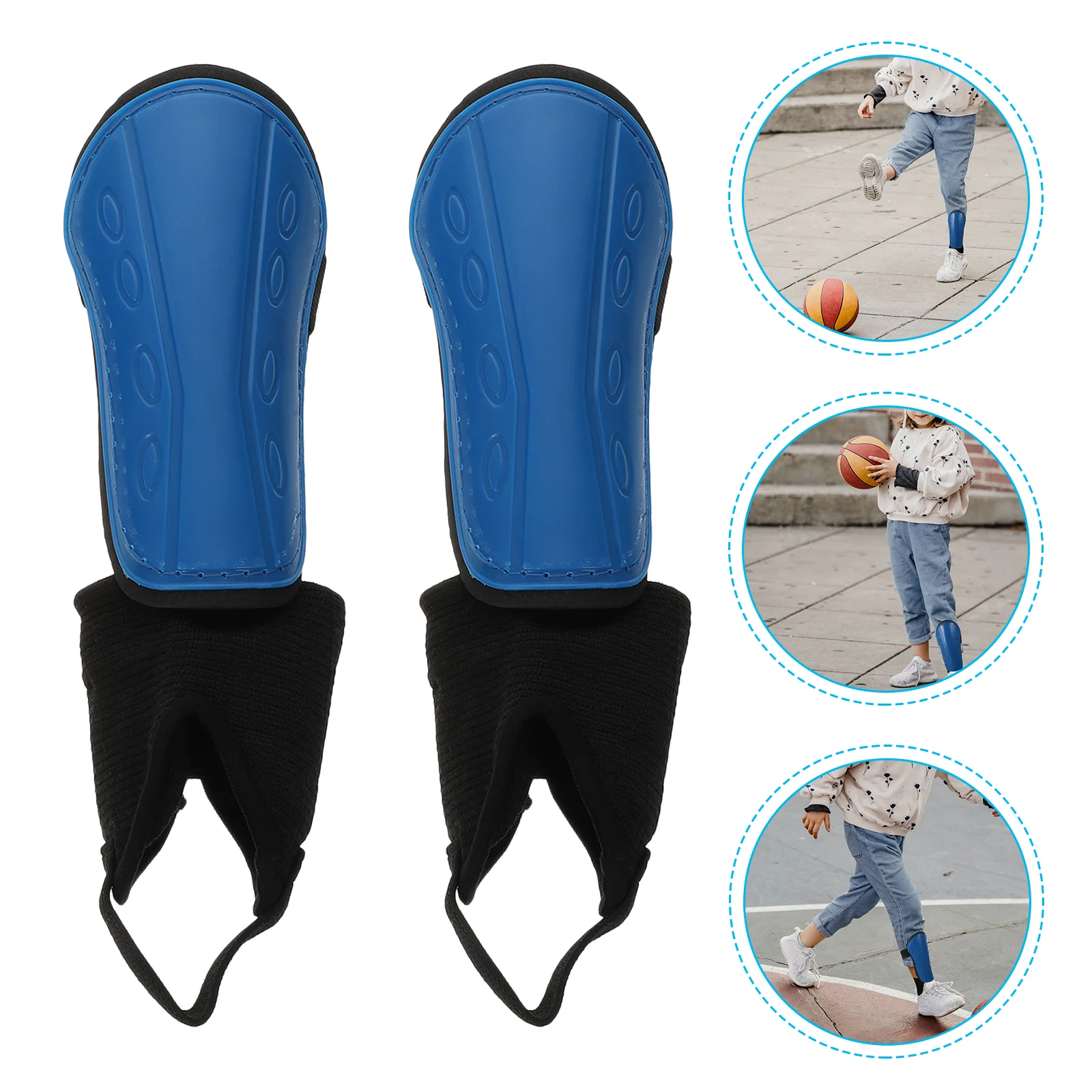 

1 Pair Outdoor Soccer Shin Pads Soccer Shin Guards with Elbow Pads (Blue)