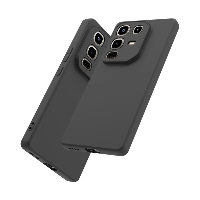EUCAGR Soft Black Slim Matte Silicone Phone Case