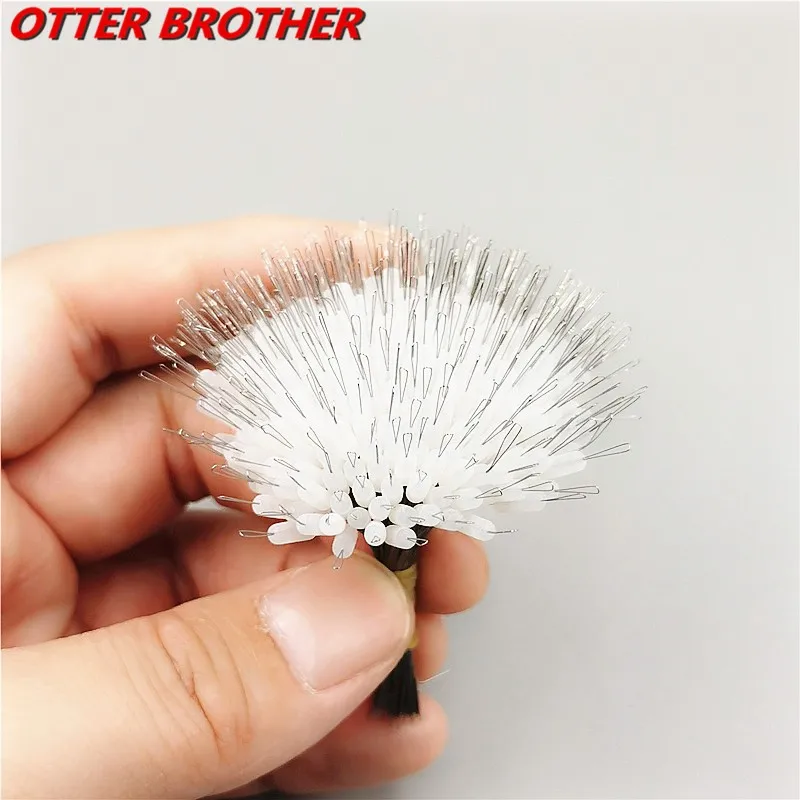 300pcs/set Fishing Transparent Rubber Stopper Float Bobber Stopper olive Cylindrical Space Bean Float Fish Line Accessories