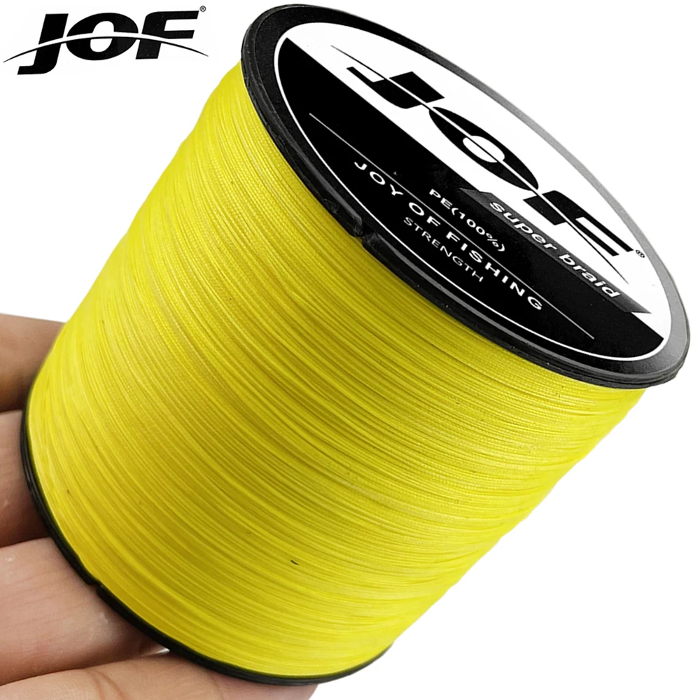 JOF 12/9/8 Strands Strongest PE Fishing Line Braid 500M Performance Fibers  18-135LB Fishing Wire 4 Colors