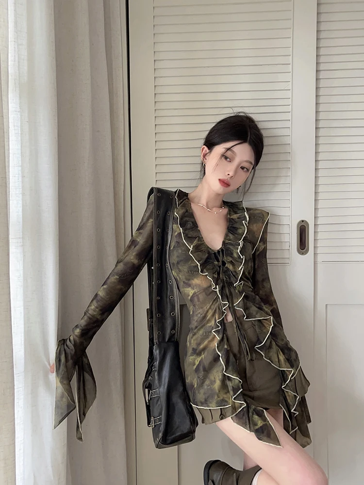 Moda Vintage Vestuario Retro Mujer Camisas Y2k Para Mujer, Ropa