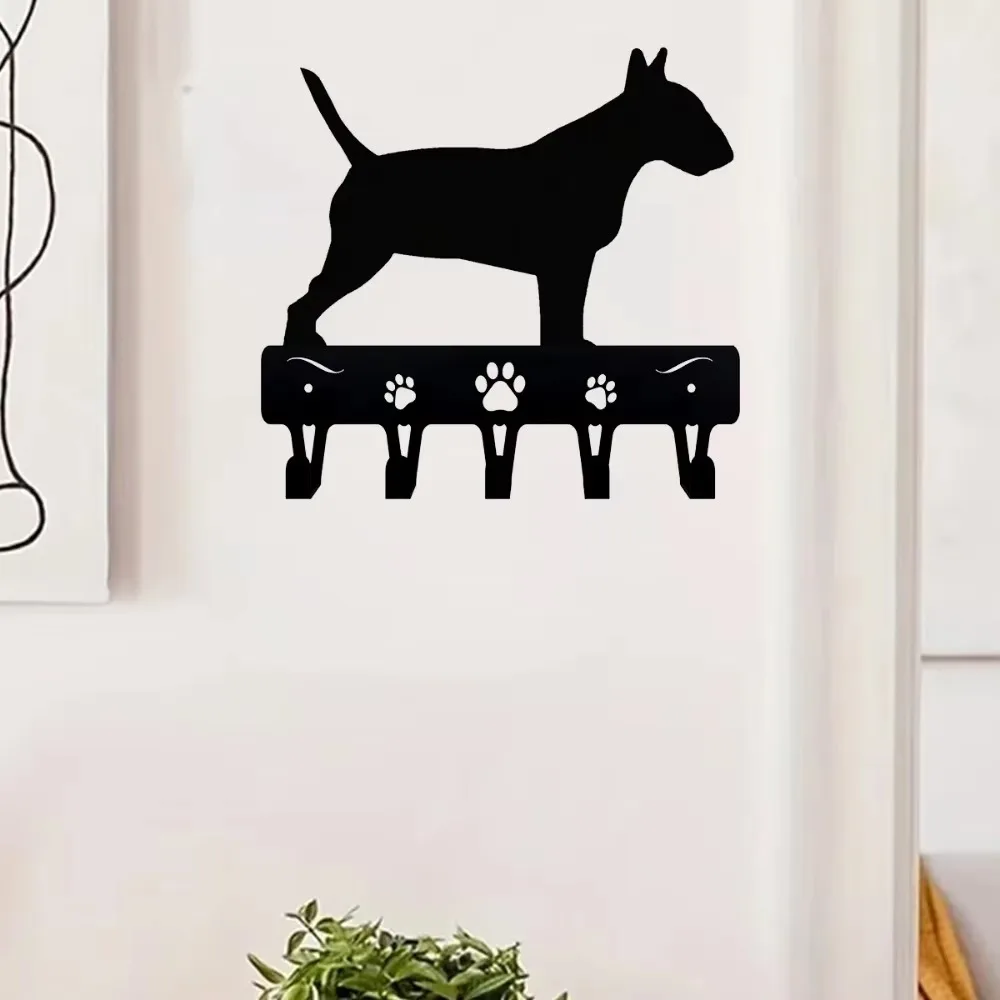 6/9 Inch Bull Terrier Towel Rack & Key Holder - Versatile Decor 6