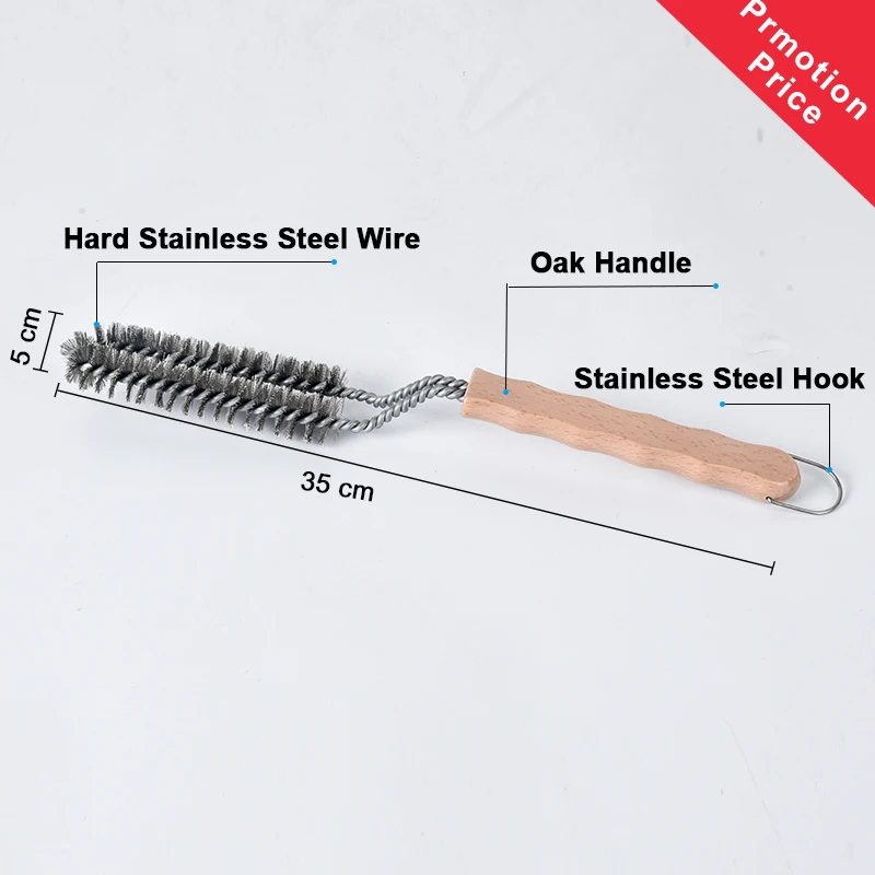 Professional Pizza Oven and Grill Cleaning Brush with 21-inch Aluminum Handle
