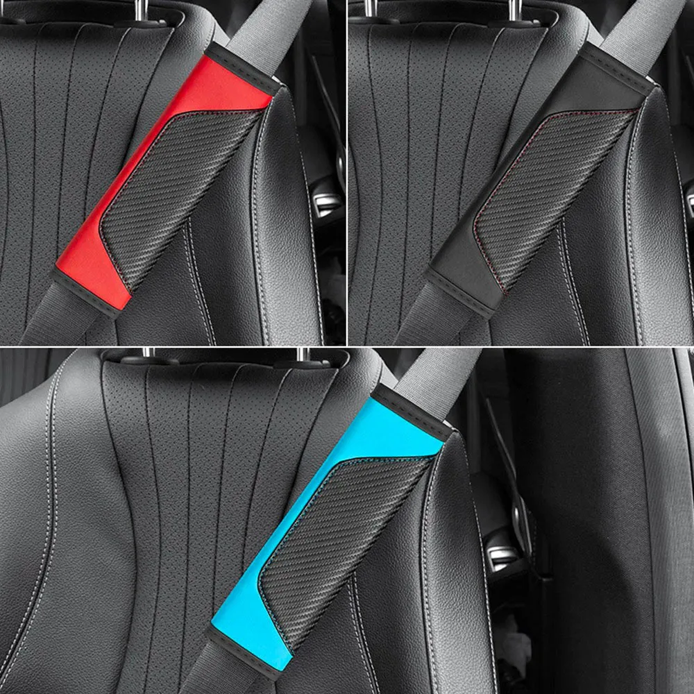 Premium Leather Seat Belt Shoulder Pad - Anti-Wear Car Accessory