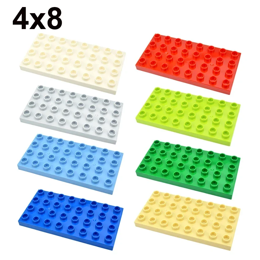 4X8 Punti Building Blocks Plate Big Size Double Sided Baseplate Assembly Brick Toy Compatibile Grandi Particelle Accessori Duploes