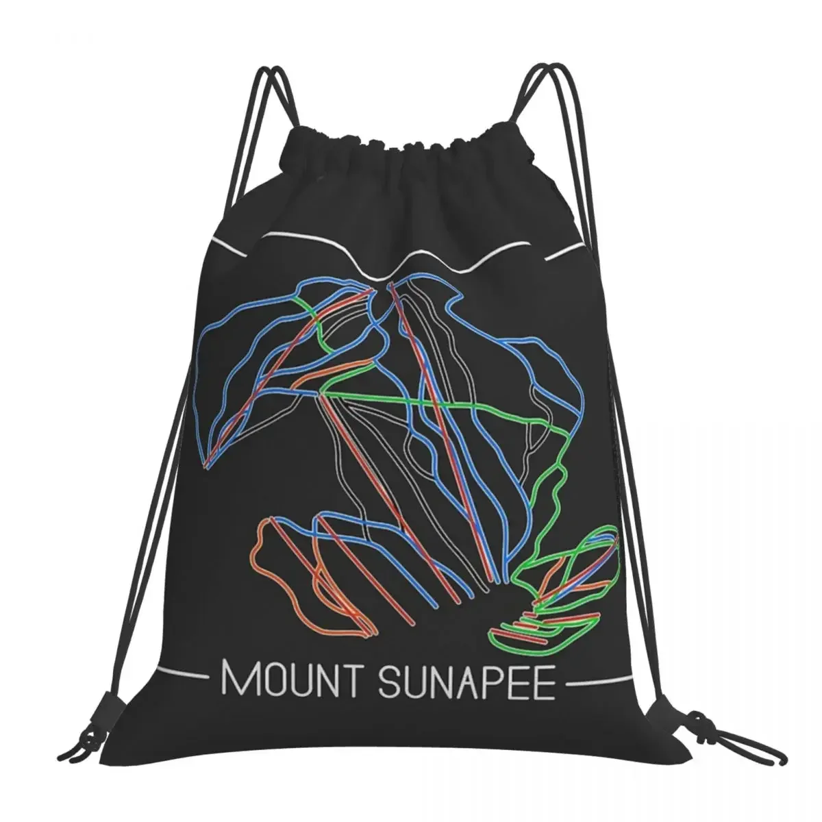 

Mount Sunapee Trail Rating Map Backpacks Portable Drawstring Bags Drawstring Bundle Pocket Sundries Bag Book Bags For School
