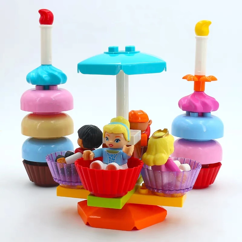 Big Building Blocks Accessories Compatible Large Bricks Festivals Birthday Cakes Candles Educational Toys Children Kids Gifts