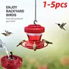 Hummingbird Feeder with 8 Feeding Hanging Bird Feeder Ant and Bee Proof Flower Shape Hummingbird Feeder for Garden Outdoor 1