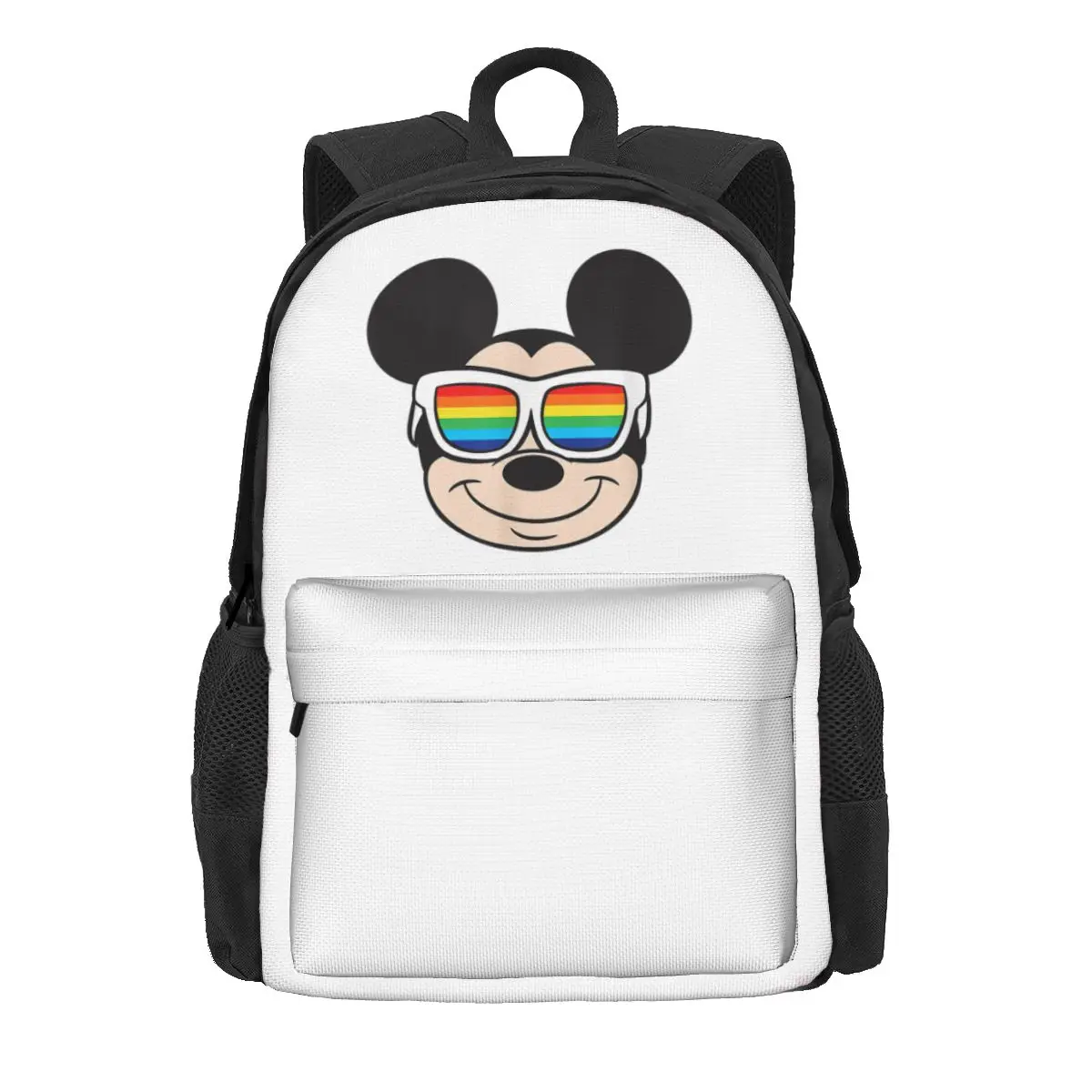 

Рюкзак женский с радужными солнечными очками, школьный ранец для детей-подростков, с изображением Диснея Микки Мауса