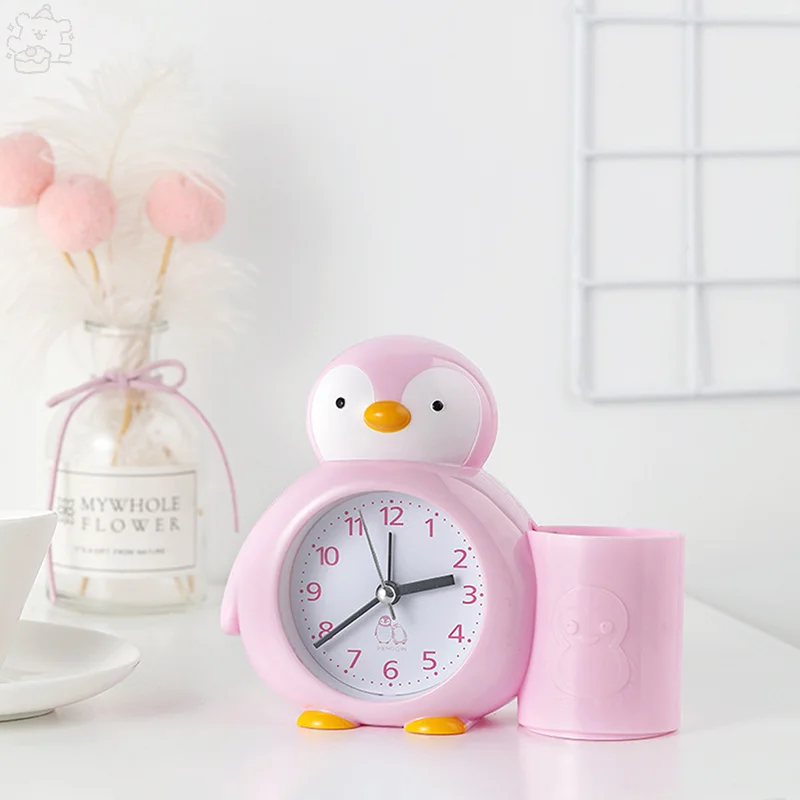 Little Penguin Student Cartoon Alarm Clock Children's Bedroom Lazy Little Alarm Clock 4