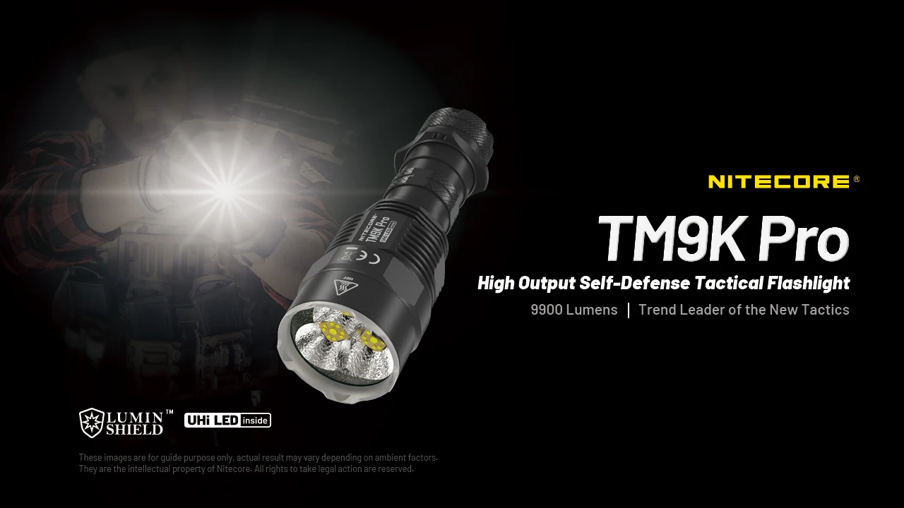 充電式自己防衛戦術懐中電灯,Nitecore-TM9Kプロの出力,5000mAh 充電式自己防衛戦術懐中電灯,Nitecore-TM9Kプロの出力,5000mAh