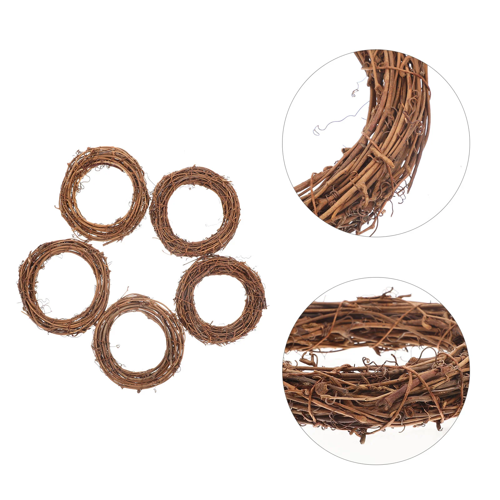thumbnail image 1 of piezas de guirnalda de ratán para Navidad, material para atrapasueños, marco único para hacer anillos colgantes para Navidad, 1 of 5