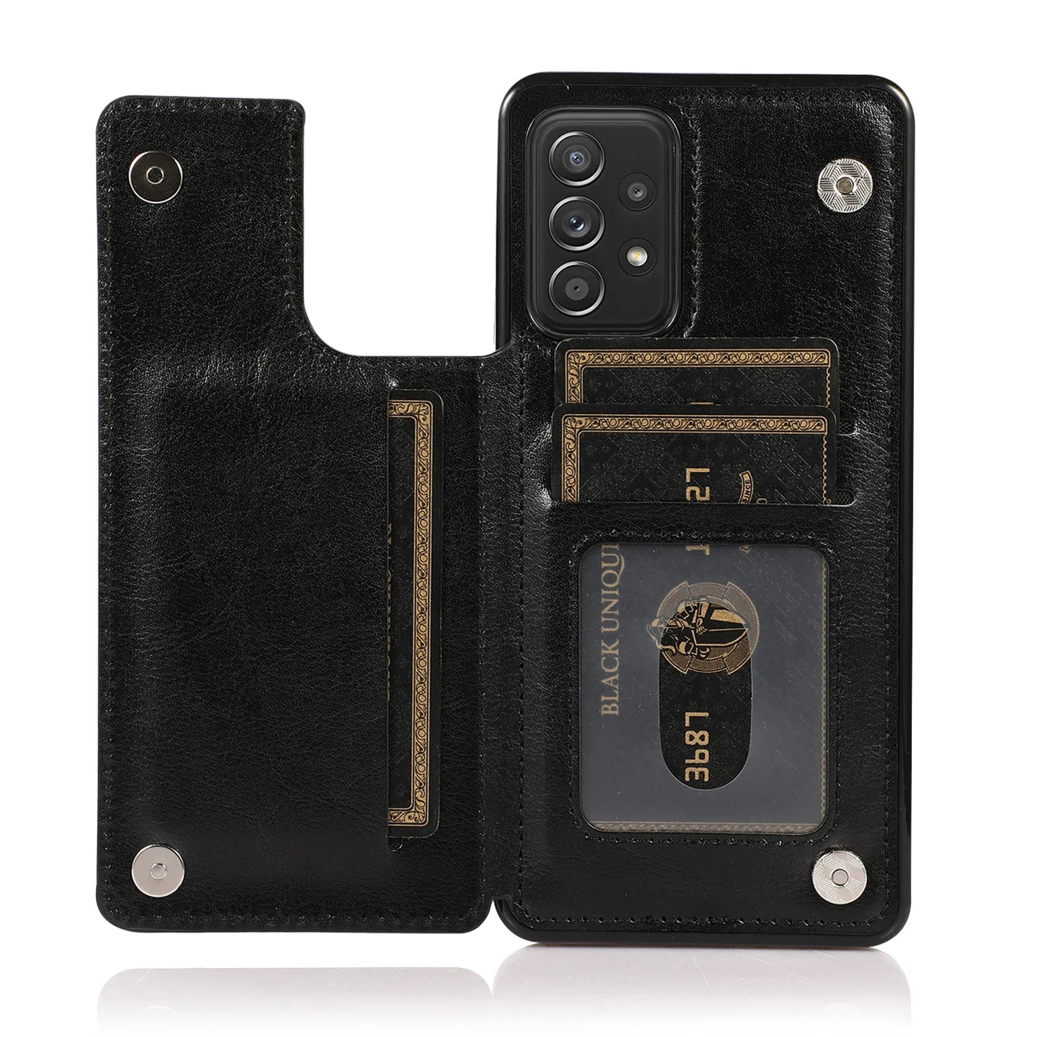 Luxurious Flip Leather Wallet Case with Card Holder Cover