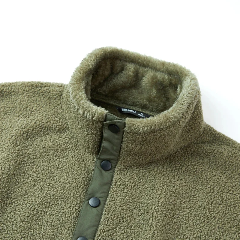 

Winter Men Teddy Fleece Hoodie Thickened Warm Pullover Jacket Tactical Military Coat High Quality Sweatshirts Vintage Clothing