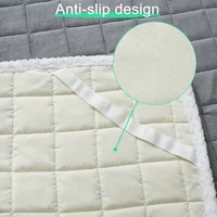 1pc Quilted Mattress Topper, Soft Velvet Milk Fiber Mattress Cover, Breathable Flannel, Anti-Slip, Machine Washable 4