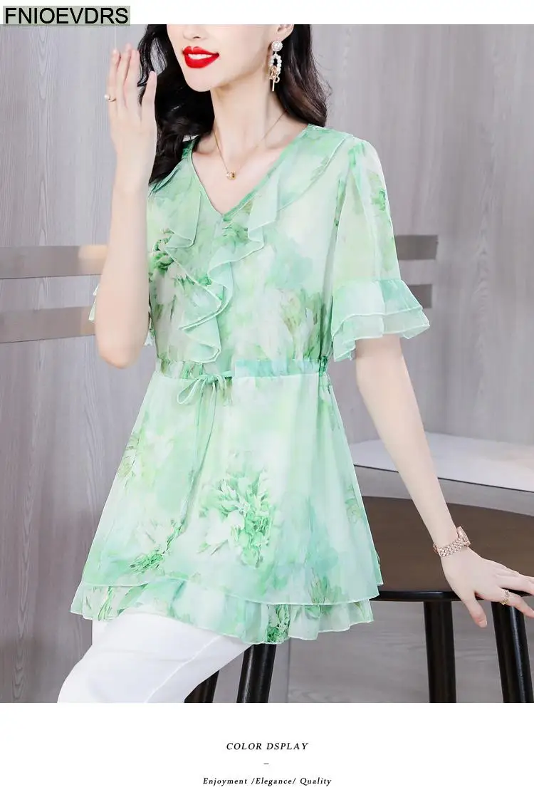 L-5XL Loose Clothes 2023 Women European Fashion Elegant Office Lady Work Ruffles Shirt Casual Tunic Peplum Tops And Blouses