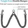 Dog Double Leashes Pet No Tangle Leash Coupler for Walking 2 Dogs Resilient Comfortable Shock Absorbing Reflective Leash 2